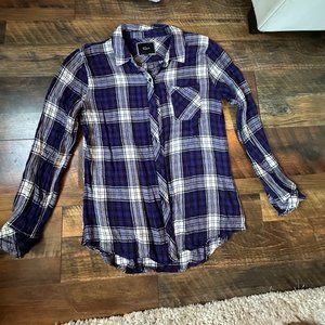 Rails Blue Flannel button up top
